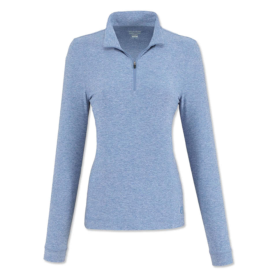 Wellable Women's Knit Recycled Quarter Zip Performance Shirt