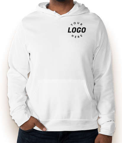 Embroidered Bella + Canvas Ultra Soft Pullover Hoodie - White
