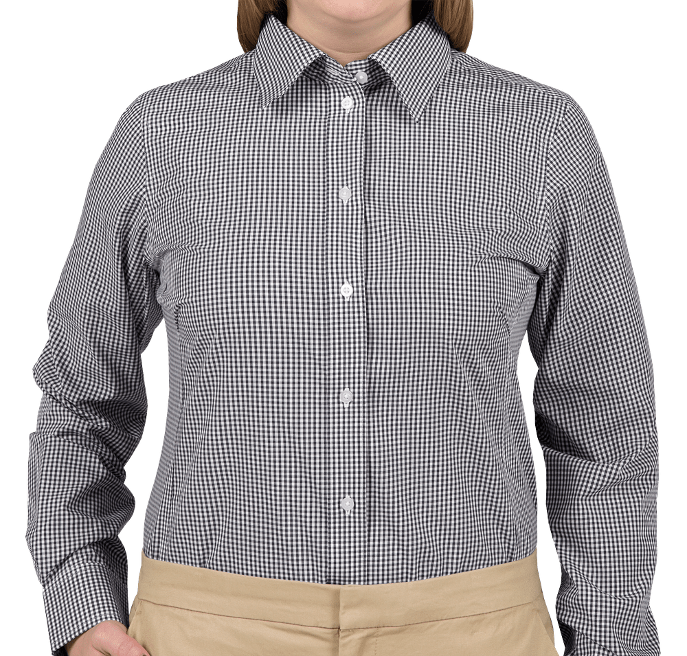 Devon & Jones Women's Crown Collection Gingham Dress Shirt - Embroidered-default