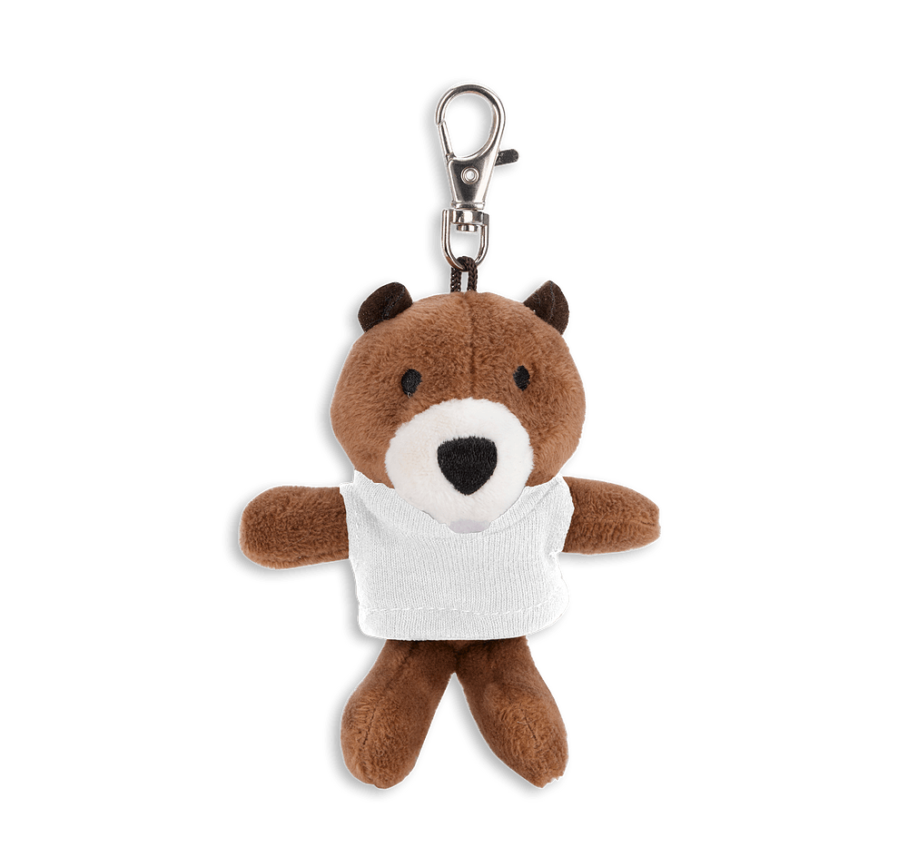 Full Color Wild Bunch 4" Beaver Plush Animal Keychain-default