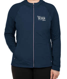 Cutter & Buck Women's Adapt Eco Knit Hybrid Full Zip Jacket - Color: Navy Blue