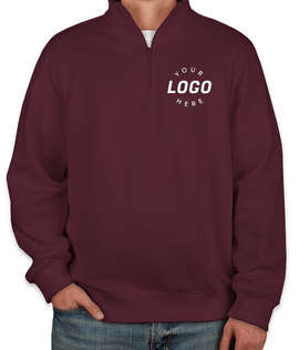 Sport-Tek Premium Quarter Zip Sweatshirt - Screen Printed - Color: Maroon