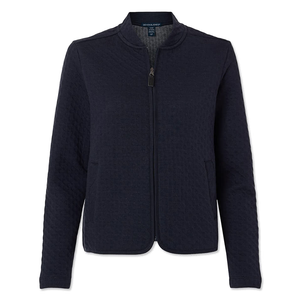 Devon & Jones Women's Berkley Textured Full-Zip Jacket