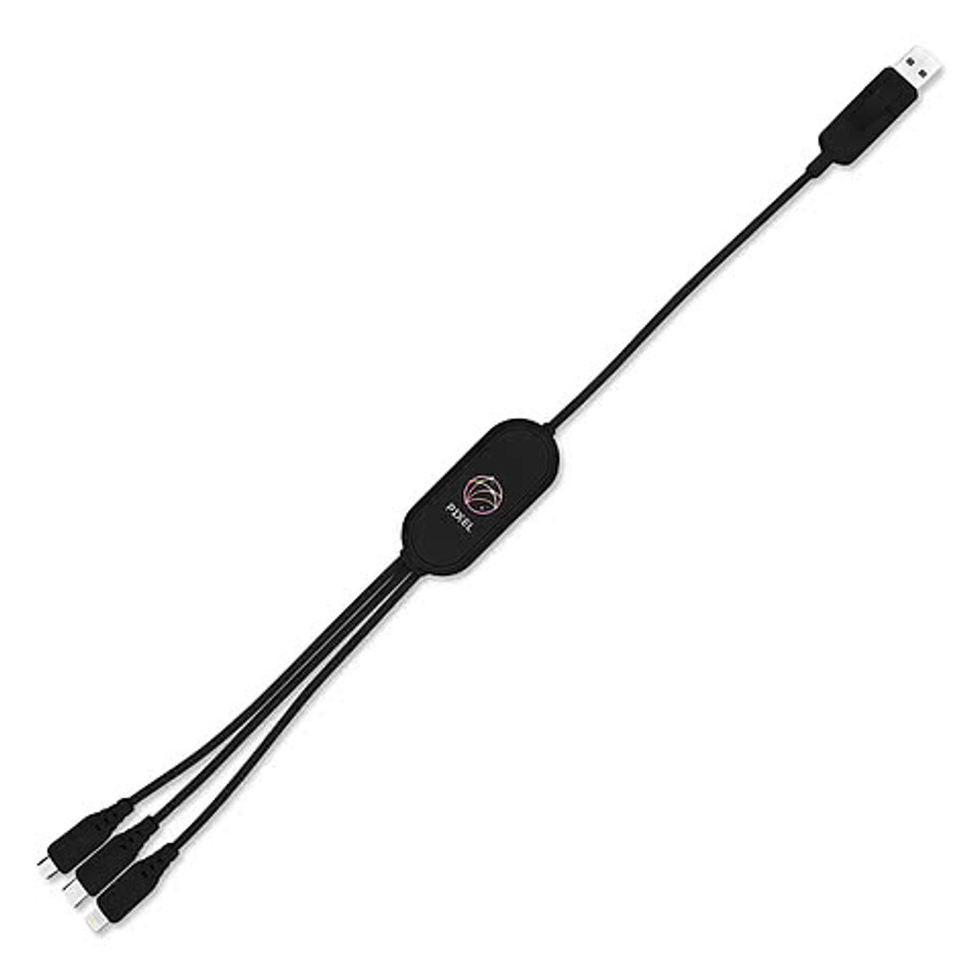 Full Color 100W Quick Charge Multi-Cable in Black