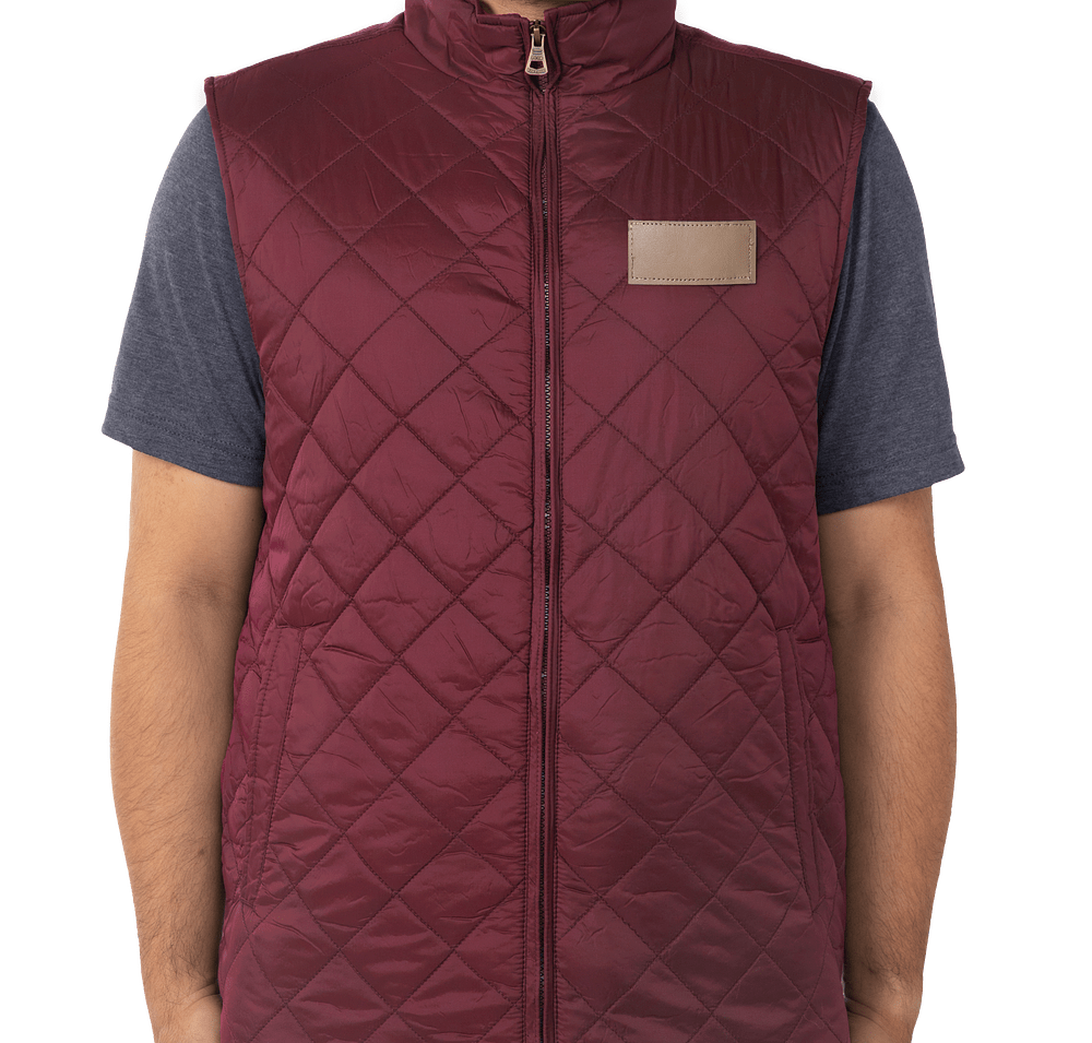 Weatherproof Vintage Diamond Quilted Vest - Faux Leather Patch-default