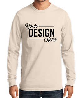 Port & Company Tall Essential Long Sleeve T-shirt - Color: Natural