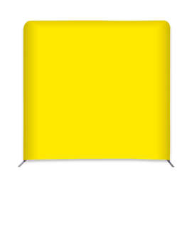 Full Color 98" x 91.25" Eurofit Straight Wall Display Kit - Color: Yellow