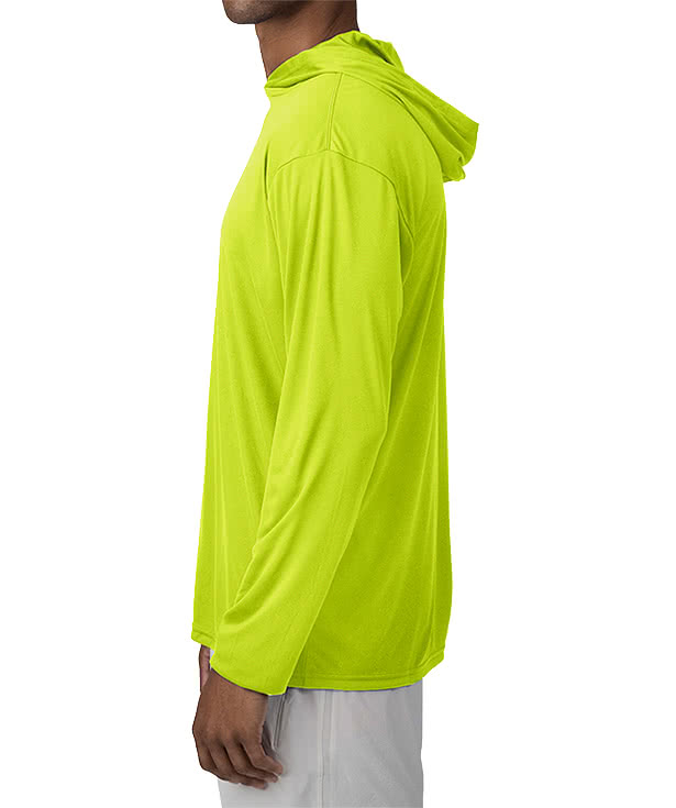 Blue Generation BLU-X-DRI Hooded Long Sleeve Performance Shirt