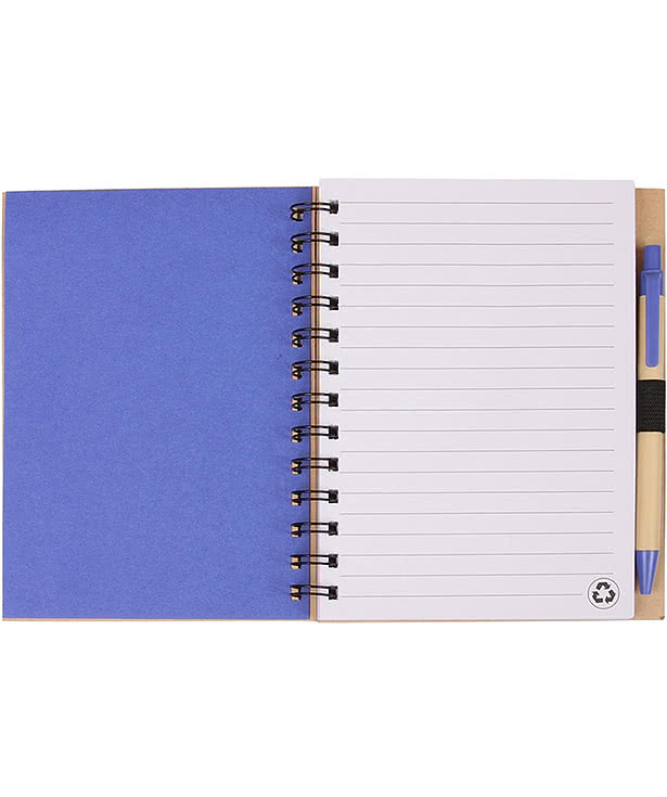 Globe Die Cut Hard Cover Spiral Notebook with Pen