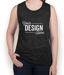 Bella + Canvas Women's Flowy Muscle Tank - Color: Black Marble