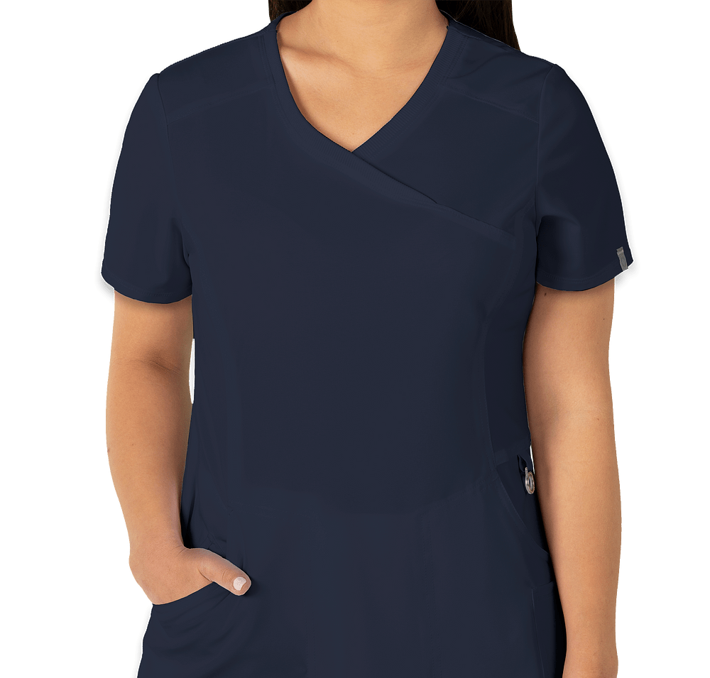 Cherokee Infinity Women's Mock Wrap Scrub Top - Printed-default