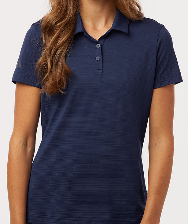 Adidas Women's Textured Stripe  Performance Polo