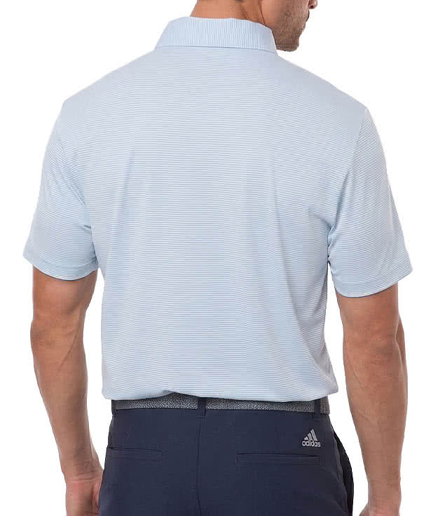 Adidas Ultimate365 Pencil Stripe Climacool Recycled Polo - Embroidered