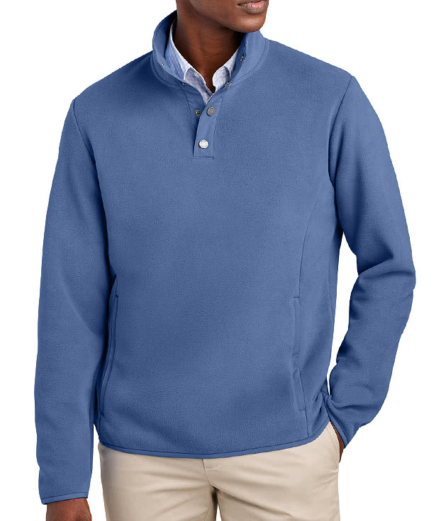 Brooks Brothers Fleece Quarter Snap Neck Pullover