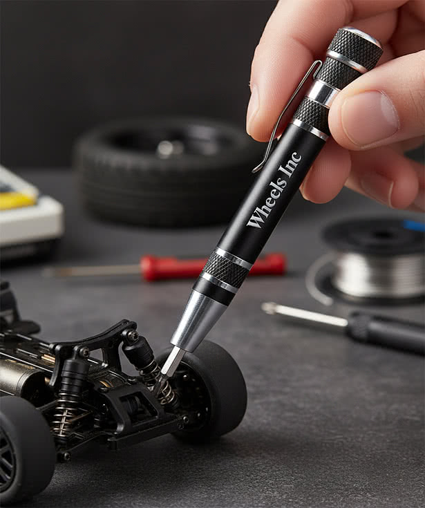 Laser Engraved Aluminum 8 Piece Pen-Style Tool Kit