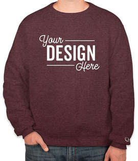 Champion Powerblend Crewneck Sweatshirt - Color: Maroon Heather