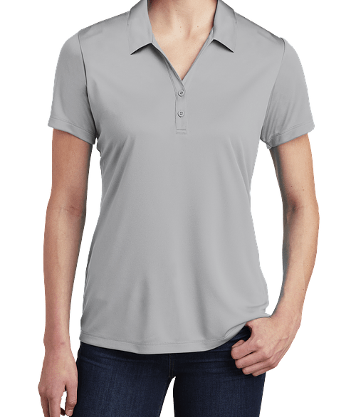 Sport-Tek Women's Competitor Lightweight Performance Polo - Embroidered in Silver