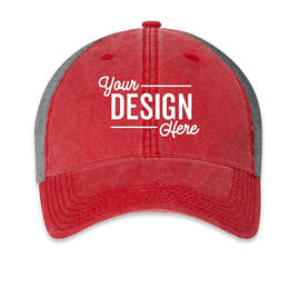 Legacy Dashboard Trucker Hat - Color: Scarlet Red / Grey