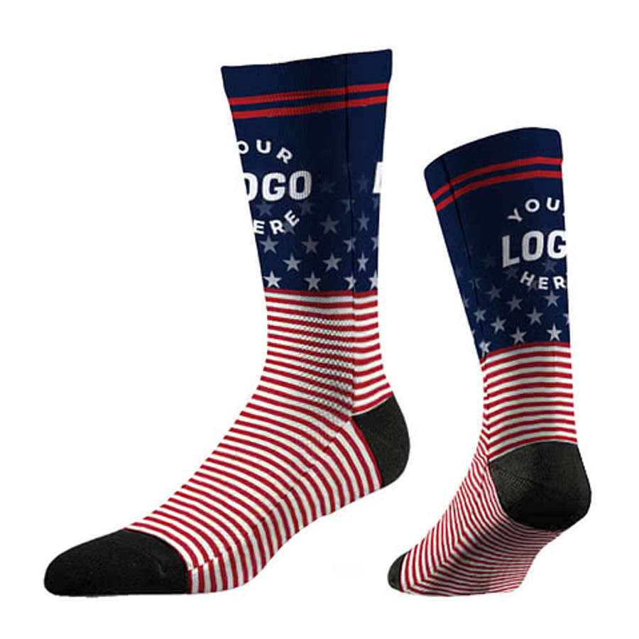 4th of July Crew Socks in Flag