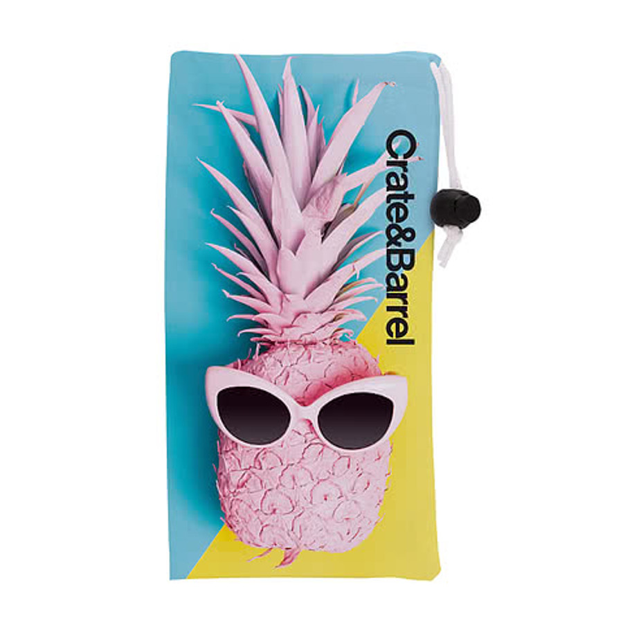 Full Color Microfiber Sunglass Pouch in White