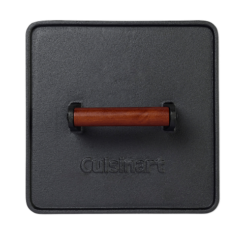 Laser Engraved Cuisinart Outdoors XL Cast Iron Griddle Press in Black