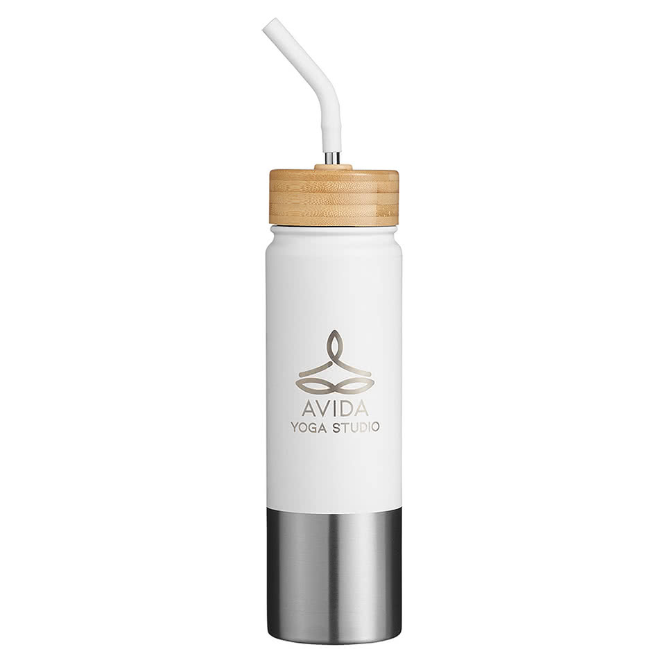 Econscious Laser Engraved 24 oz. Playa Stainless Steel Tumbler with Straw