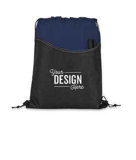 Rivers Non-Woven Drawstring Bag - Color: Navy