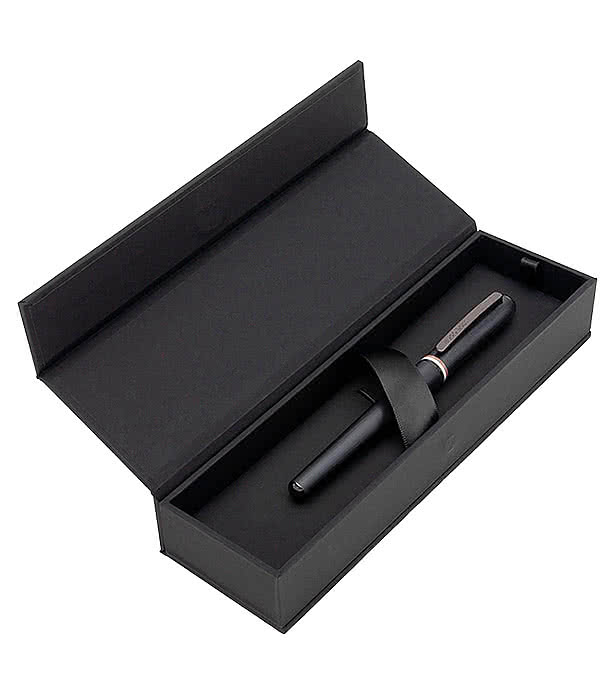 Hugo Boss Laser Engraved Iconic Contour Rollerball Pen (black ink)