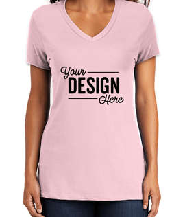 District Women's Perfect Weight V-Neck T-shirt - Color: Light Pink