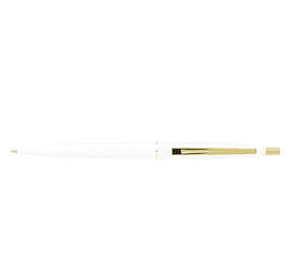 Clic Gold Trim Ballpoint Pen (black ink) - Color: White