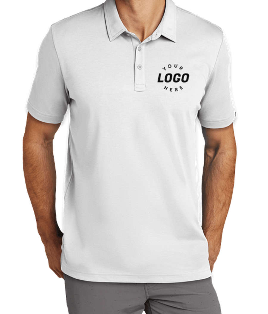 TravisMathew Oceanside Solid Performance Polo - Embroidered in White