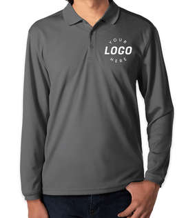Clique by Cutter & Buck Eco Long Sleeve Performance Pique Polo - Color: Pure Slate