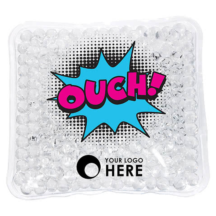 Full Color Ouch! Aqua Pearls Hot/Cold Pack in Clear