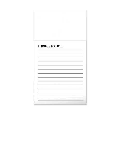 Business Card Magnet with 50-Sheet Notepad in White