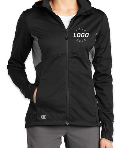 OGIO Women's Endurance Pivot Hooded Soft Shell Jacket - Blacktop / Gear Grey
