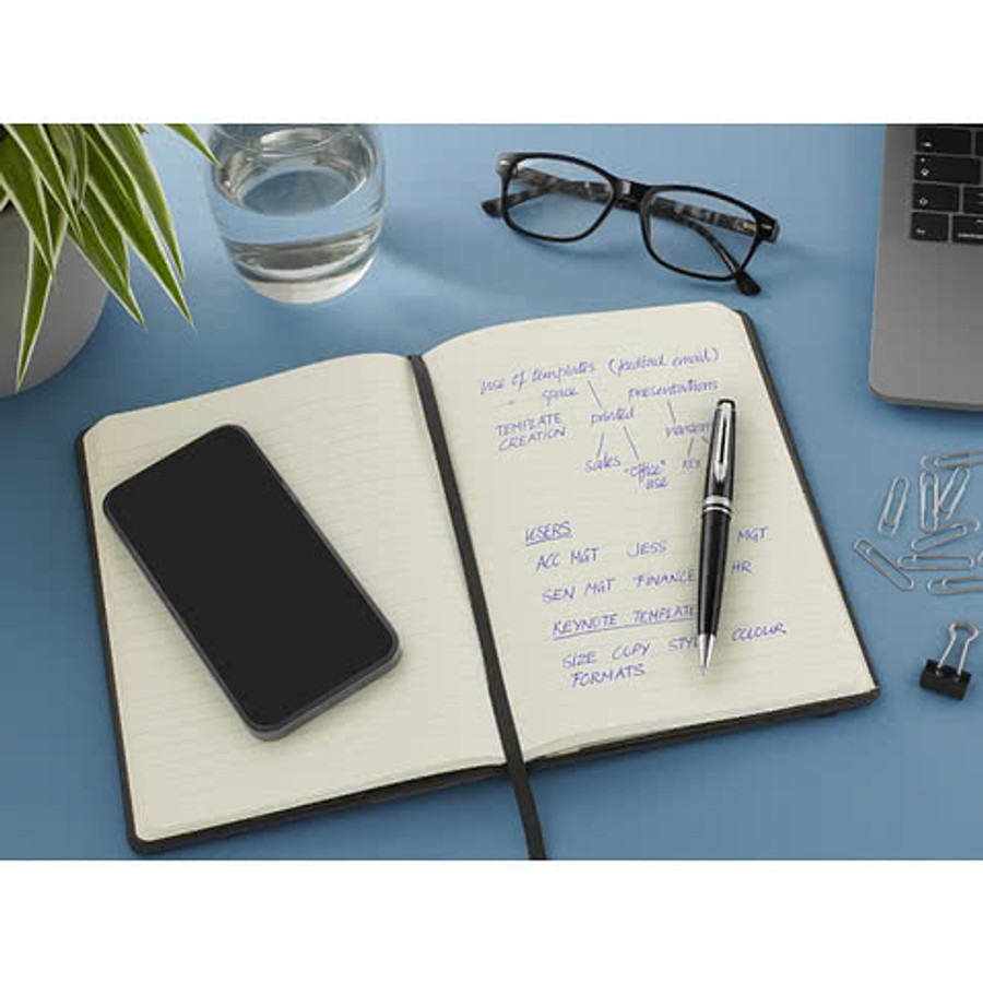 Waterman Expert Rollerball Pen (black ink) in Black/Silver Trim