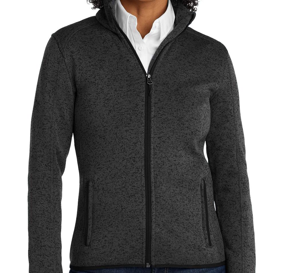 Port Authority Women's Midweight Sweater Fleece Jacket-default
