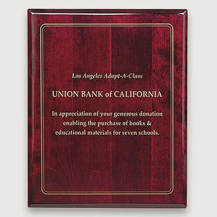 8" x 10" Rosewood Plaque in Rosewood