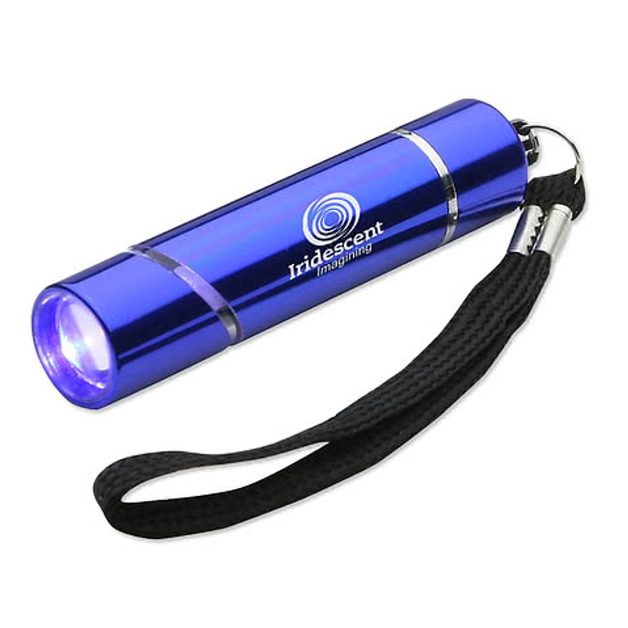 Laser Engraved Aluminum Scope LED Flashlight in Blue