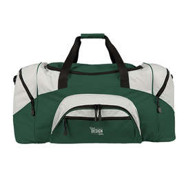 Port Authority Colorblock Gym Bag - Embroidered - Color: Hunter / Grey