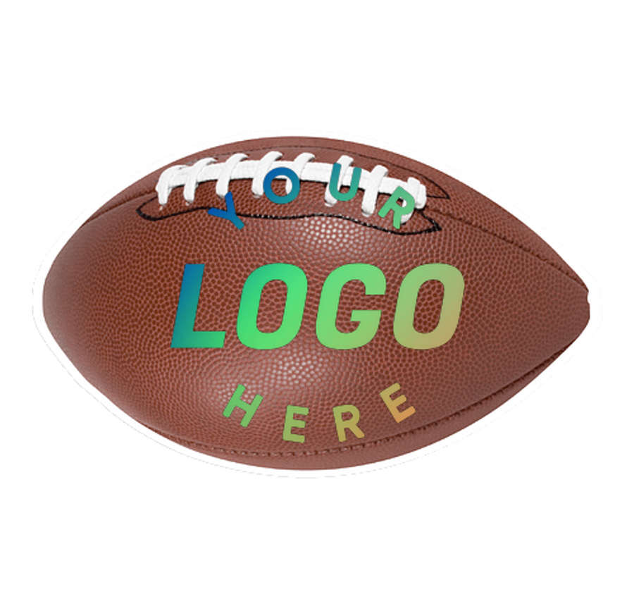 Full Color Re-Stick-It 3.625 in. x 6 in. Football Shaped Reusable Decal in Football