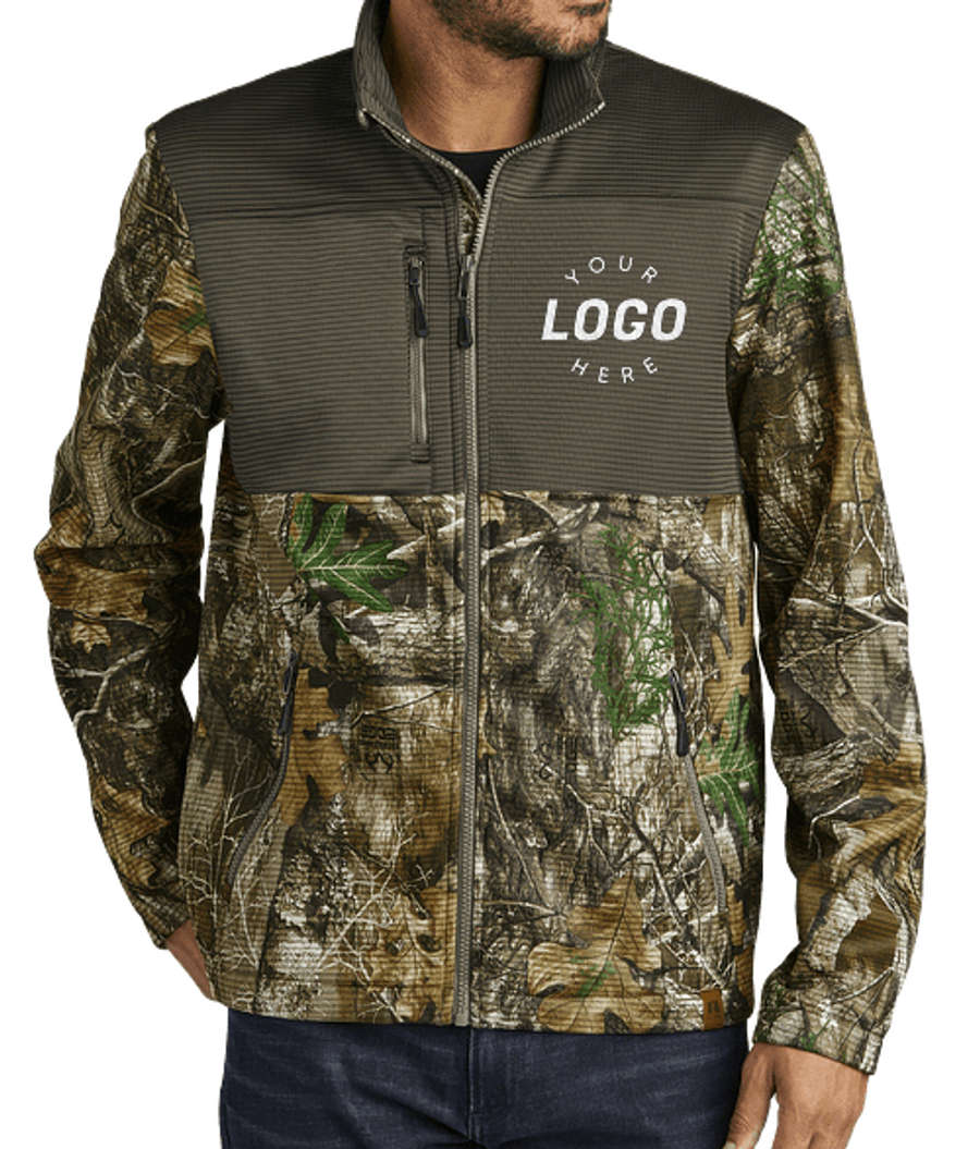 Russell Outdoors Realtree® Atlas Colorblock Soft Shell Jacket in Cargo Brown/ Realtree Edge
