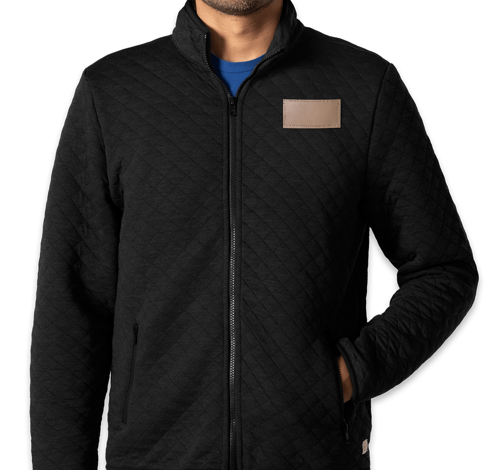 Marine Layer Corbet Quilted Jacket - Faux Leather Patch-default