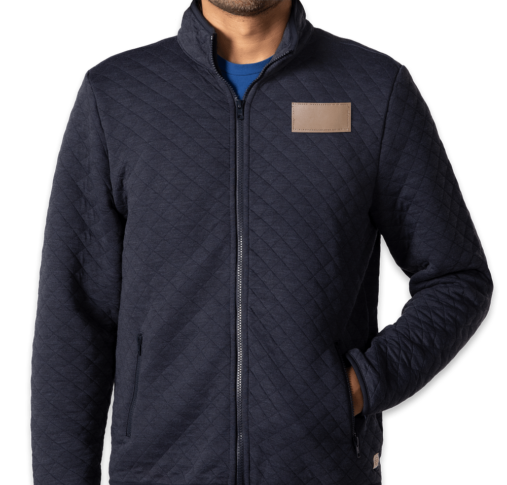 Marine Layer Corbet Quilted Jacket - Faux Leather Patch-default