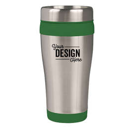 16 oz. Carmel Insulated Steel Travel Mug - Color: Green