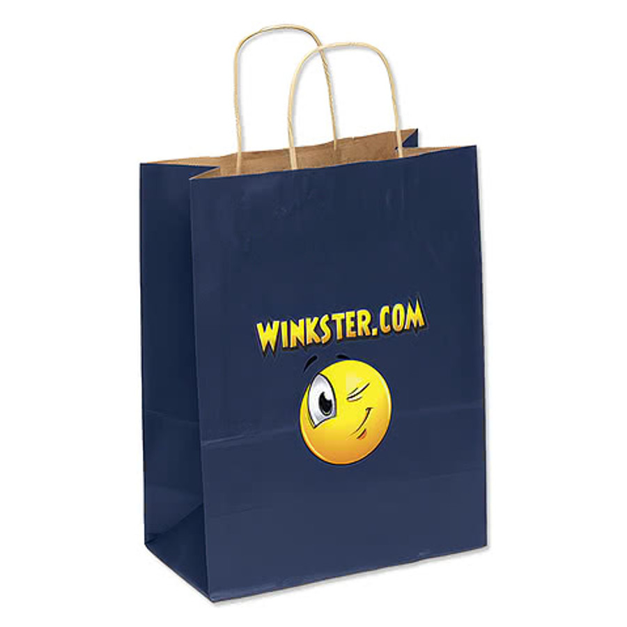 Full Color Dorothy Medium Recycled Paper Shopper Bag in Black