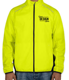 Port Authority Reflective Running Full Zip Jacket - Color: Safety Yellow / Deep Black
