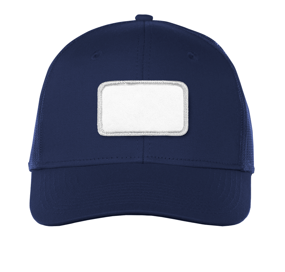 Port Authority Snapback Trucker Hat - Rectangle Patch - Embroidered-default
