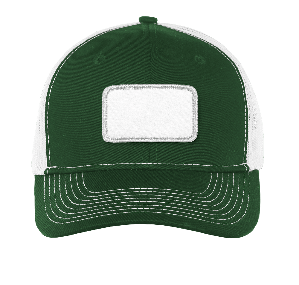 Port Authority Snapback Trucker Hat - Rectangle Patch - Embroidered-default