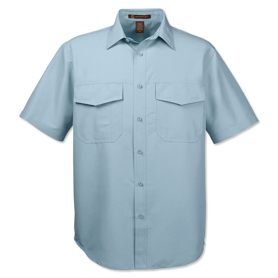 Harriton Key West Performance Short Sleeve Staff Shirt